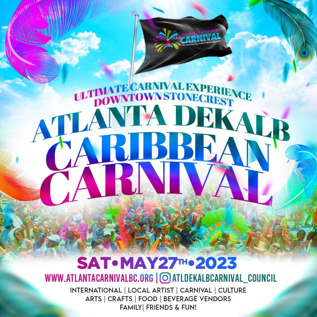 Memorial weekend for the 34th annual Atlanta Caribbean Carnival Parade of the bands! Come witness an amazing spectacle of cultural display, as Hotlantas biggest mas bands showcase the beauty of their costumes, and the sweetness of Caribbean music.