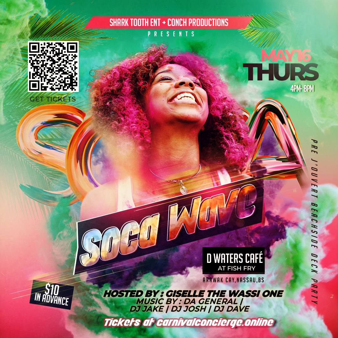 The new generation of carnival is here!  Bahamas Carnival Thursday experience: Soca Wave, the national pulse, revitalized through the freedom of sound.